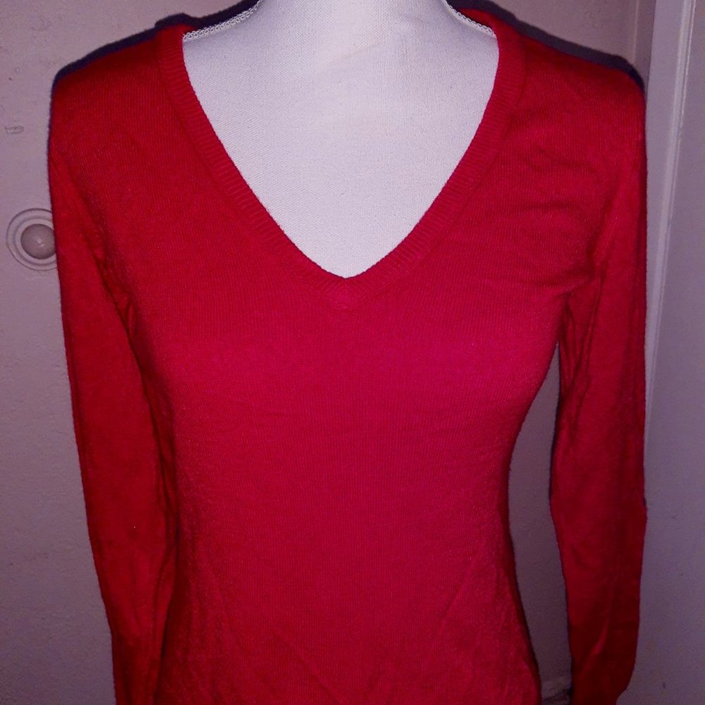 Classic Red V-Neck Sweater